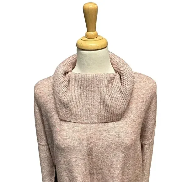 Sundance Sweater Sz M Gracie Isle Cowl Neck Pink Oversized Cozy Cottagecore - Picture 5 of 9